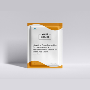 L-Arginine, Proanthocyanidin, Docosahexaenoic Acid, Methylcobalamin, Vitamin B6 & Folic Acid Sachet