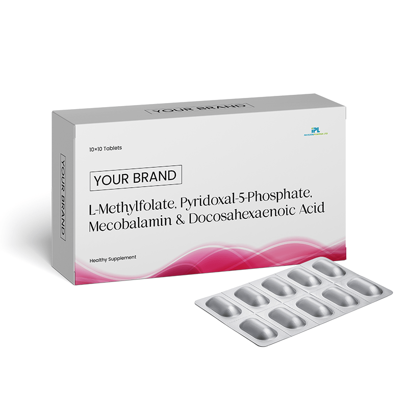 L-Methylfolate, Pyridoxal-5-Phosphate, Mecobalamin & Docosahexaenoic Acid